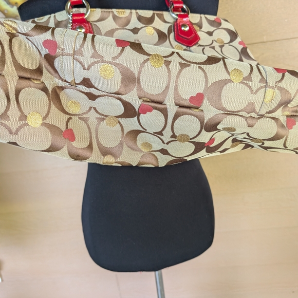 Coach Tan and Red Tote Bag - Picture 8 of 11